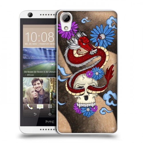 Дизайнерский силиконовый чехол для HTC Desire 626 Японские тату