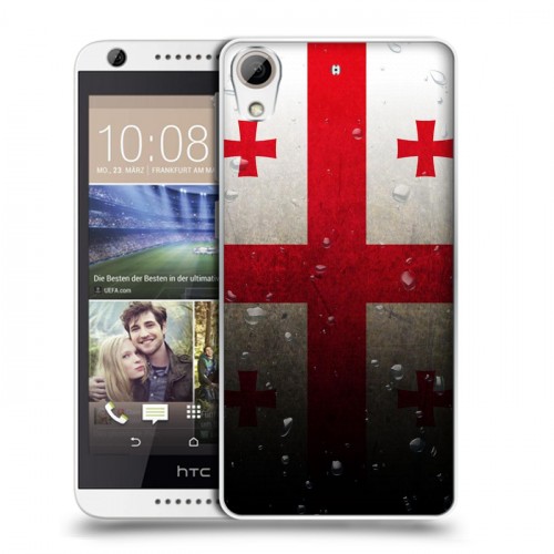 Дизайнерский пластиковый чехол для HTC Desire 626 Флаг Грузии