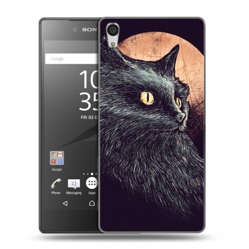 Дизайнерский пластиковый чехол для Sony Xperia Z5 Premium Мистические кошки