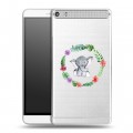 Полупрозрачный дизайнерский пластиковый чехол для Lenovo Phab Plus Прозрачные слоны