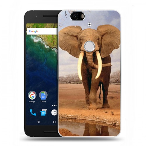 Дизайнерский силиконовый чехол для Google Huawei Nexus 6P Слоны