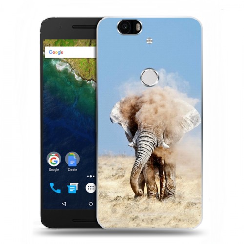 Дизайнерский силиконовый чехол для Google Huawei Nexus 6P Слоны