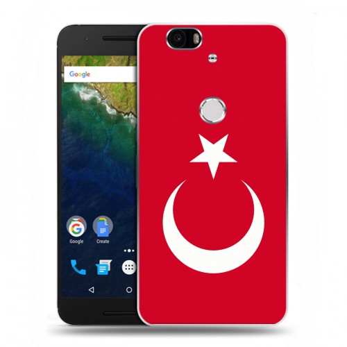 Дизайнерский силиконовый чехол для Google Huawei Nexus 6P Флаг Турции