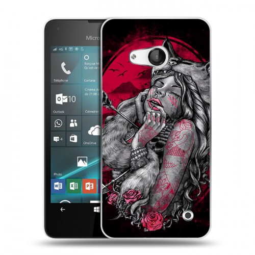 Дизайнерский пластиковый чехол для Microsoft Lumia 550 Тату эстетика