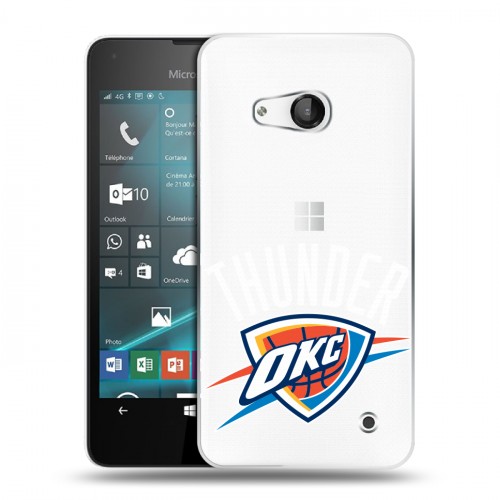 Полупрозрачный дизайнерский пластиковый чехол для Microsoft Lumia 550