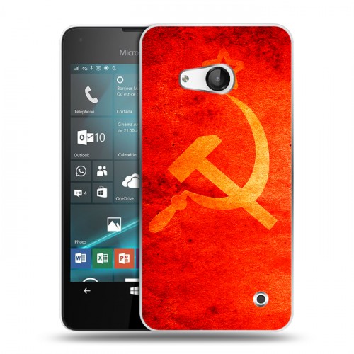 Дизайнерский пластиковый чехол для Microsoft Lumia 550 Флаг СССР 