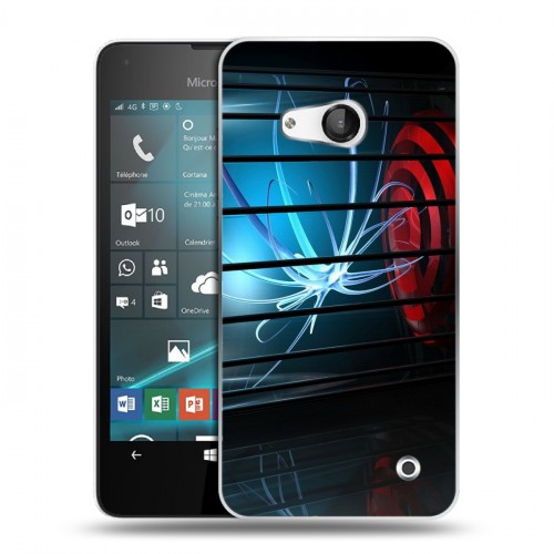 Дизайнерский пластиковый чехол для Microsoft Lumia 550 Абстракции Неон