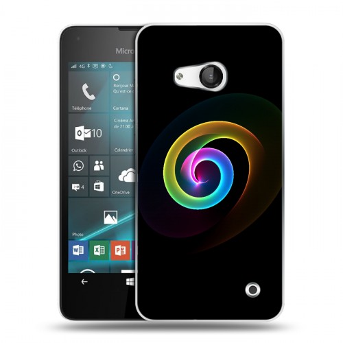 Дизайнерский пластиковый чехол для Microsoft Lumia 550 Абстракции Спираль
