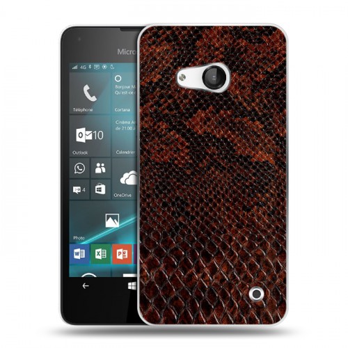 Дизайнерский пластиковый чехол для Microsoft Lumia 550 Змеиная кожа