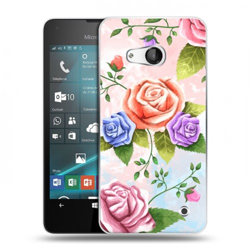 Дизайнерский пластиковый чехол для Microsoft Lumia 550 Романтик цветы