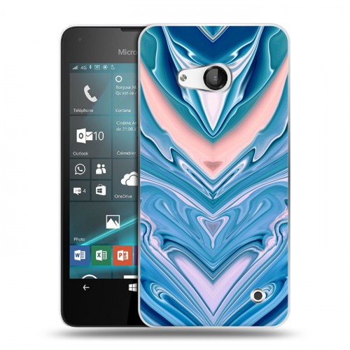 Дизайнерский пластиковый чехол для Microsoft Lumia 550 Цветные агаты