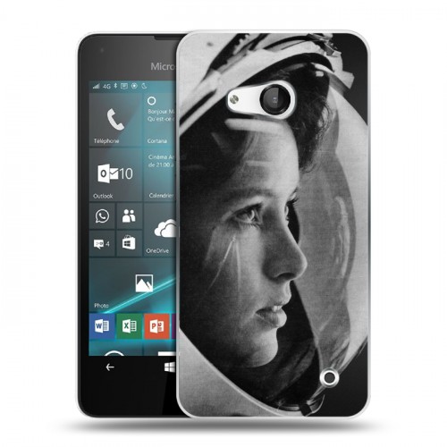 Дизайнерский пластиковый чехол для Microsoft Lumia 550 Космонавт