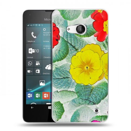 Дизайнерский пластиковый чехол для Microsoft Lumia 550 Цветочные мотивы