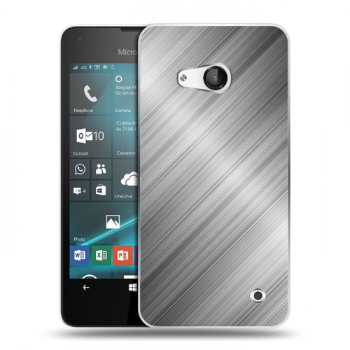 Дизайнерский пластиковый чехол для Microsoft Lumia 550 Металл