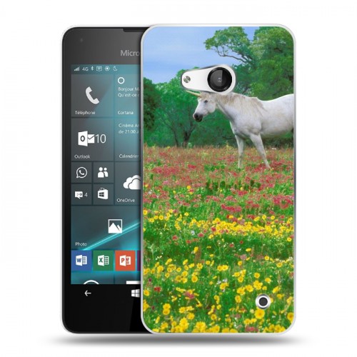 Дизайнерский пластиковый чехол для Microsoft Lumia 550 Лошади