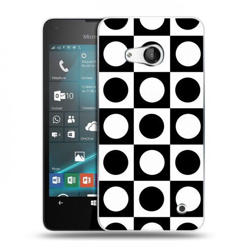 Дизайнерский пластиковый чехол для Microsoft Lumia 550 Черно-белые фантазии
