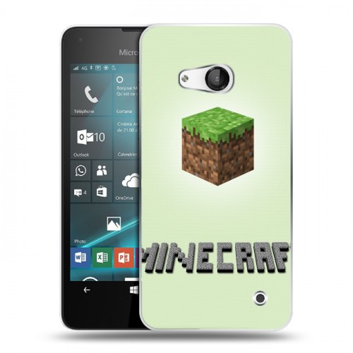 Дизайнерский пластиковый чехол для Microsoft Lumia 550 Minecraft