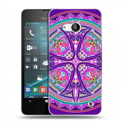 Дизайнерский пластиковый чехол для Microsoft Lumia 550 Кислотные мандалы