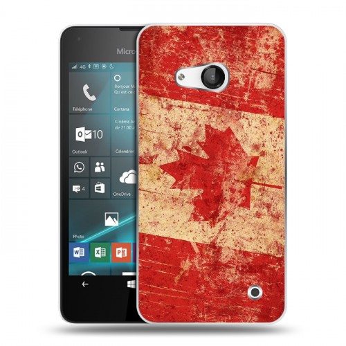 Дизайнерский пластиковый чехол для Microsoft Lumia 550 Флаг Канады