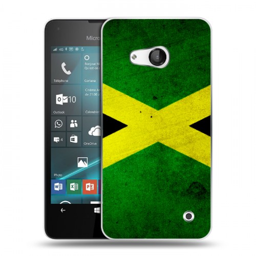 Дизайнерский пластиковый чехол для Microsoft Lumia 550 Флаг Ямайки