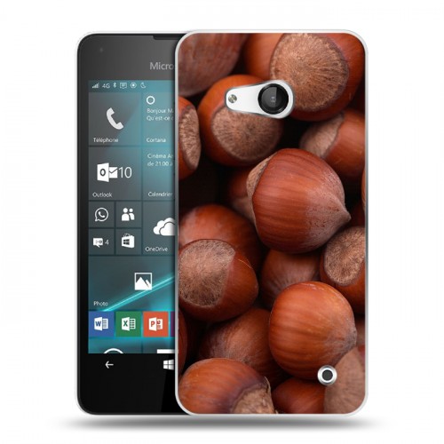 Дизайнерский пластиковый чехол для Microsoft Lumia 550 Орехи