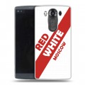 Дизайнерский пластиковый чехол для LG V10 Red White Fans