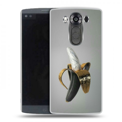 Дизайнерский пластиковый чехол для LG V10 Черное золото