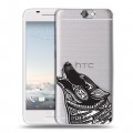 Полупрозрачный дизайнерский пластиковый чехол для HTC One A9 Каллиграфия животных