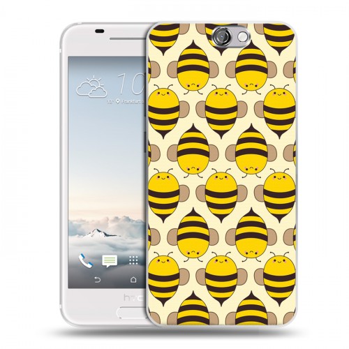 Дизайнерский силиконовый чехол для HTC One A9 Пчелиные узоры