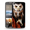 Дизайнерский силиконовый чехол для HTC Desire 828 Пламенные животные