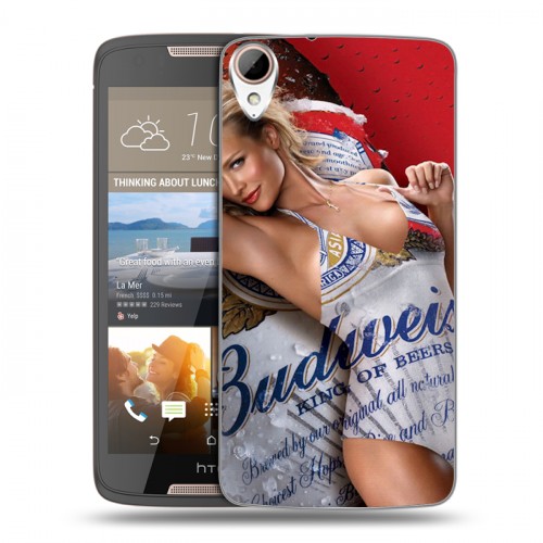 Дизайнерский пластиковый чехол для HTC Desire 828 Budweiser