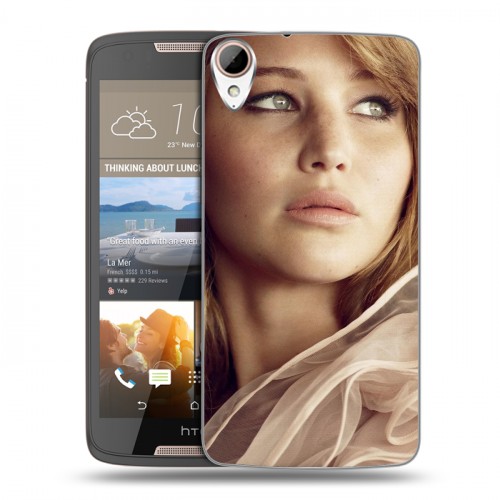 Дизайнерский силиконовый чехол для HTC Desire 828 Дженнифер Лоуренс