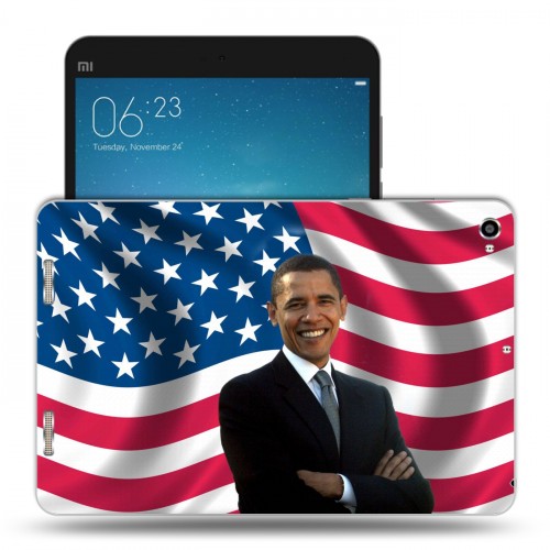 Дизайнерский силиконовый чехол для Xiaomi Mi Pad 2 Барак Обама