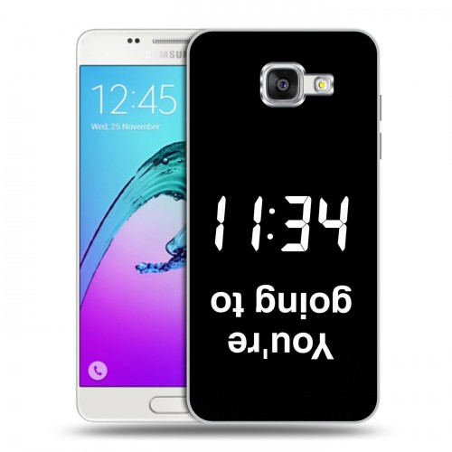 Дизайнерский силиконовый чехол для Samsung Galaxy A5 (2016) Черно и кратко