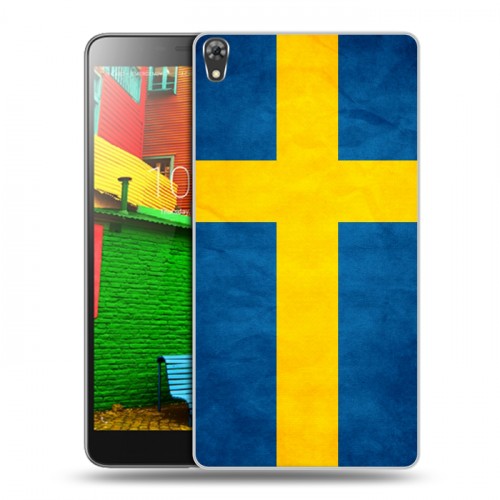 Дизайнерский силиконовый чехол для Lenovo Phab Флаг Швеции