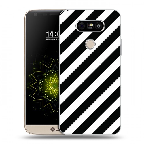 Дизайнерский пластиковый чехол для LG G5 Черно-белые фантазии