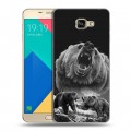 Дизайнерский силиконовый чехол для Samsung Galaxy A9 Схватка медведей