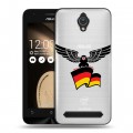 Полупрозрачный дизайнерский пластиковый чехол для ASUS ZenFone Go 4.5 Флаг Германии