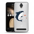 Полупрозрачный дизайнерский пластиковый чехол для ASUS ZenFone Go 4.5 Прозрачные акулы