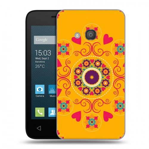 Дизайнерский силиконовый чехол для Alcatel One Touch Pixi 4 (4) Богемские шаблоны