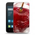 Дизайнерский пластиковый чехол для Alcatel One Touch Pixi 4 (4) Вишня
