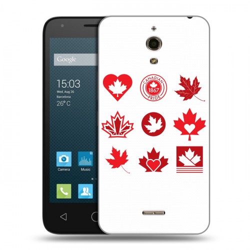 Дизайнерский силиконовый чехол для Alcatel One Touch Pixi 4 (6) Флаг Канады