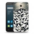 Дизайнерский силиконовый чехол для Alcatel One Touch Pixi 4 (6) Маски Black White