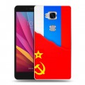 Дизайнерский силиконовый чехол для Huawei Honor 5X Флаг СССР 