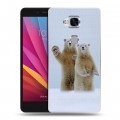 Дизайнерский силиконовый чехол для Huawei Honor 5X Медведи