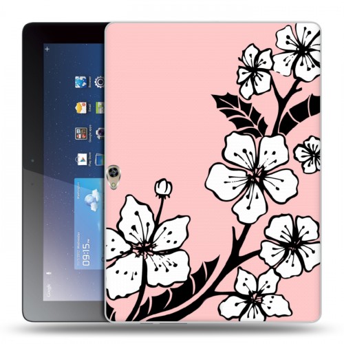 Дизайнерский силиконовый чехол для Huawei MediaPad M2 10 Японские розовые мотивы