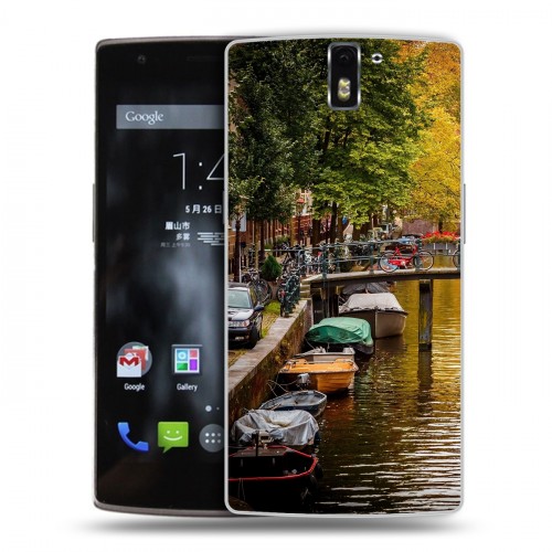 Дизайнерский силиконовый чехол для OnePlus One амстердам