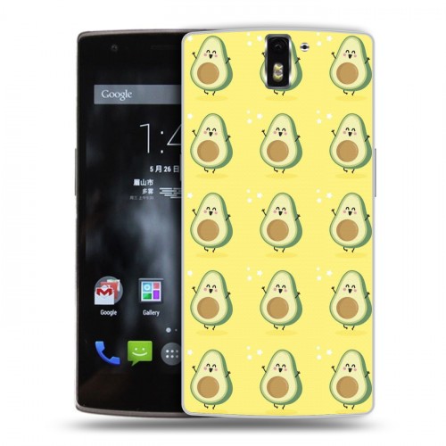 Дизайнерский силиконовый чехол для OnePlus One Веселое авокадо