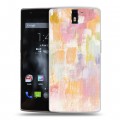 Дизайнерский силиконовый чехол для OnePlus One Мазки краски