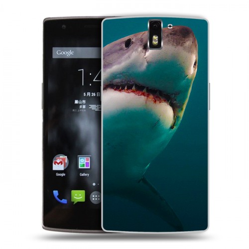 Дизайнерский силиконовый чехол для OnePlus One Акулы
